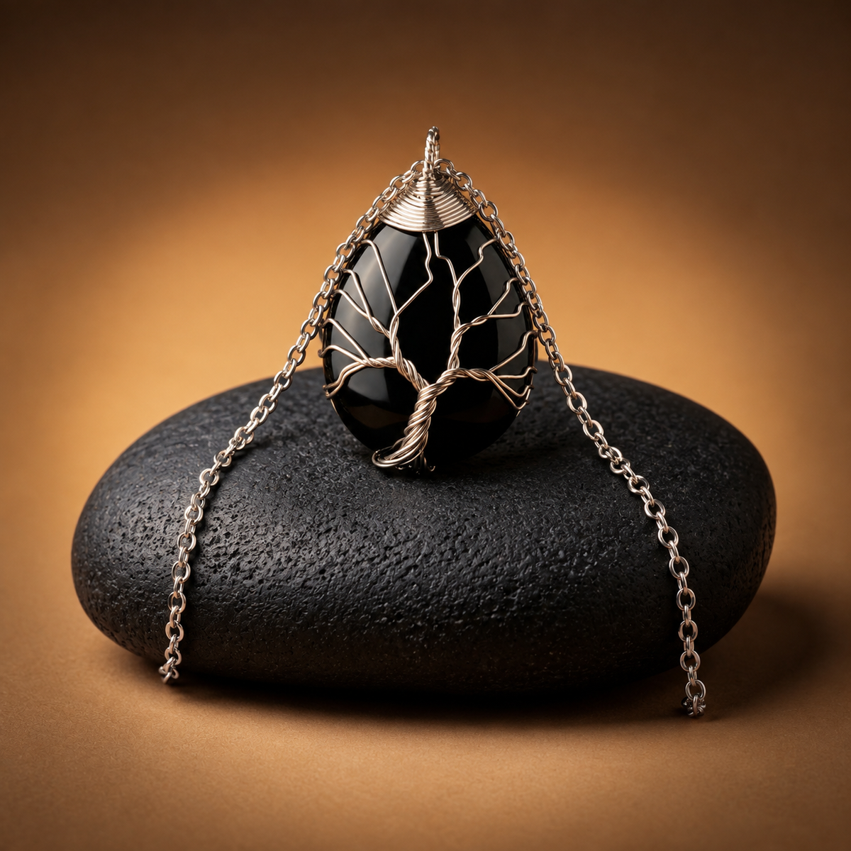 Collar Árbol de la Vida – Piedras Naturales y Cristal de Cuarzo